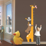 长颈鹿身高贴 可移除环保墙贴 儿童房DIY身高量尺组合贴纸
