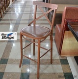 新款吧台椅酒吧椅咖啡厅创意休闲椅子高脚凳前台椅铁艺复古吧凳