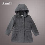商场同款 安奈儿童装女童冬季羊毛呢子大衣 儿童大童外套AG445456