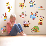 水果英文墙贴贴纸儿童房间幼儿园贴画卡通数字教室布置宝宝学习贴