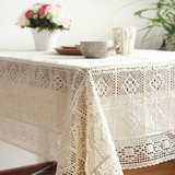 外贸ZAKKA日系森系法式乡村 全棉蕾丝镂空桌布 沙发巾沙发罩