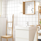 卫生间陶瓷大块马赛克 阳台浴室瓷砖 宜家北欧厨房白色墙砖 全瓷