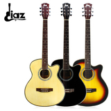 Diaz迪亚兹初学民谣木吉他jita男女通用40寸41寸亮光合板入门乐器