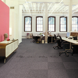 丙纶耐磨商务办公室写字楼台球厅纯色条纹拼花装修方块地毯50*50