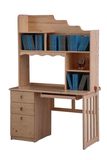 松堡王国正品特价电脑桌书桌上书架一套儿童实木芬兰松木套房家具
