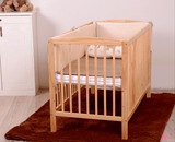儿童床进口松木BB床可与妈妈床拼接实木婴儿床简单款宝宝床可调