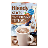 现货 日本AGF Blendy速溶杏仁牛奶巧克力可可冲饮 7支装  女性大