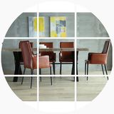 厅餐桌咖啡厅欧式靠背椅子美式铁艺餐椅设计师办公椅书房休闲西餐