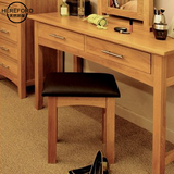 实木梳妆台 简约现代桌镜橡木化妆桌欧式宜家小户型卧室原木家具