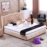 弹簧床垫 席梦思海绵床垫1.5 1.8可拆洗白色床垫护脊床垫厚床垫