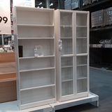 北京宜家代购IKEA毕利书架,置物架 书柜玻璃门白色