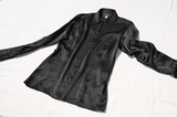 C57欧美原单 高端 经典女装衬衫 桑蚕丝真丝长袖衬衣 OL通勤 黑白