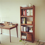 北欧原木家具客厅架子隔板置物架简易书架宜家实木置物架落地层架