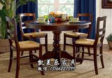 美式餐桌可拉伸款 椭圆餐桌 欧式餐桌 全实木餐椅软包餐椅 可定制