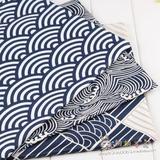 拼布布艺DIY布料/斜纹棉布 日本和风青海波海浪格子9.5元半米