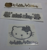 包邮 Hello Kitty卡通贴 KT猫个性装饰标 金属随意薄车贴后视镜贴