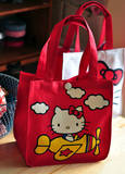 卡通kt猫hello kitty可爱学生饭盒袋 凯蒂猫手提便当包手提包饭袋