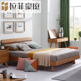 拉菲豪庭 北欧实木床现代日式简约双人床1.8米橡木床