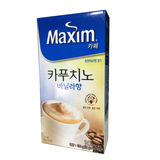 韩国原装新款麦馨MAXIM香草口味卡布奇诺咖啡13克10条盒装