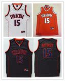 特价NBA球衣 NCAA雪城大学 #15 安东尼 黑白橙刺绣球迷篮球服背心