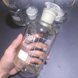 刻度细口瓶 500ml化学试剂瓶 玻璃瓶高硼硅玻璃密封瓶 实验容器