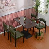 新品咖啡厅桌椅 甜品店 奶茶店桌椅快餐厅桌椅子 西餐厅桌椅组合