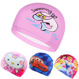 新品儿童PU涂层卡通海豚游泳帽儿童泳帽男童女童通用防水护耳泳帽