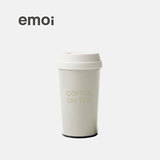 emoi基本生活 推盖双层咖啡杯 创意环保水杯 耐热时尚随心 H1034