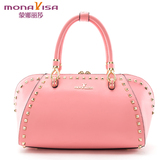蒙娜丽莎品牌女包包2016新款马卡龙手提包中年女士妈妈包正品特价