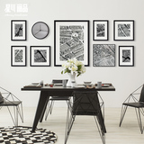 星川照片墙组合画现代简约黑白客厅沙发背景墙画欧式餐厅城市之间