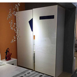 特价环保简约现代卧室组合整体板式推拉滑移门平开门多门板式衣柜