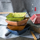 ijarl亿嘉陶瓷器创意方形蔬菜水果沙拉碗甜品碗色拉碗日式餐具