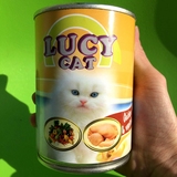 lucy cat猫湿粮鸡肉蔬菜猫咪罐头375g*5罐猫主食零食出口尾单包邮