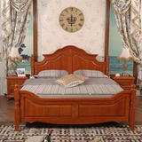 顺心美式乡村双人床1.5 1.8米红橡木乡村实木床大床英式家具1801