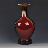 景诺 景德镇陶瓷器 窑变裂纹花瓶 古典家居装饰品摆件客厅工艺品
