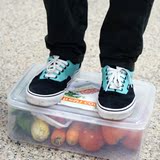 长方形塑料密封保鲜盒 大号加厚透明饭盒子 水果蔬菜储物盒