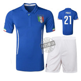 新品可定制印号短袖足球训练服2014世界杯意大利主客场球衣足球衣