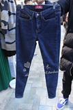 2015韩国东大门代购进口女装冬装GaeGings加绒加厚保暖牛仔休闲裤