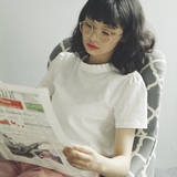 特 MintCheese独立设计 法式少女感 花边领 纯白 棉质 衬衫