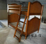 全实木儿童上下床高低床子母床高架双层床美式乡村双人四柱床定制