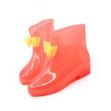 冬季时尚儿童雨鞋透明水鞋纯色可爱塑胶水靴宝宝防滑防水女童雨靴