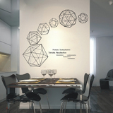 个性创意几何图形三维立方体墙贴现代时尚餐厅卧室客厅背景装饰z9