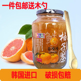 【每日币抢】泡沫箱装鲜之园蜂蜜柚子茶1000g75%果肉韩国进口包邮