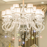 欧式蜡烛水晶灯具 奢华大气客厅吊灯现代卧室餐厅灯饰LED水晶吊灯