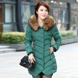 2015冬季新款韩版中长款女式羽绒服棉衣棉服时尚潮流女装大码外套