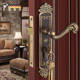 德国DGPOSY全铜门锁大门锁具卧室内仿古中式欧式实木房门锁芯把手