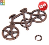 包邮 锌合金复古魔金系列自行车锁4级难度解锁 儿童成人益智玩具