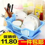 碗碟架沥水篮居家塑料厨房收纳架厨碗柜创意双层碗筷收纳盒置物架