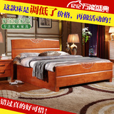 实木床高箱床1米 1.2米单人床双人床储物高箱床儿童床1.5米实木床