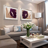新品客厅装饰画现代卧室餐厅挂画沙发背景墙画过道壁画 紫色花卉